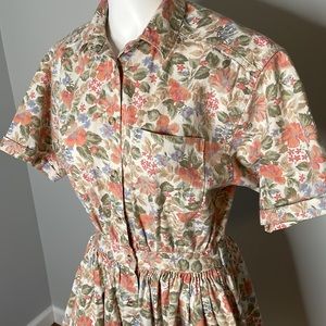 Eddie Bauer Vintage Denim Floral Dress